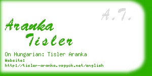 aranka tisler business card